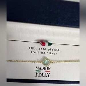 New Lucia Mara 18K Gold Plated Sterling Silver Italy Bracelet